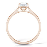 1.00ct Asscher Cut Diamond Solitaire Rose Gold Engagement Ring