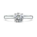 Platinum 1.00ct Round Brilliant Cut Diamond Solitaire Engagement Ring