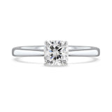 Platinum 1.00ct Cushion Cut Diamond Solitaire Engagement Ring