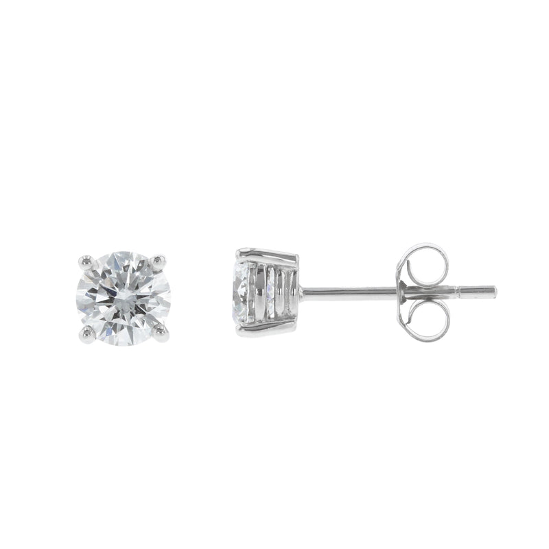 18ct White Gold 1.50ct Round Brilliant Cut Diamond Stud Earrings