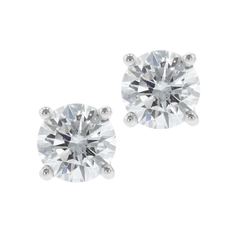 1.50ct Round Brilliant Cut Diamond Stud Earrings - 18ct White Gold