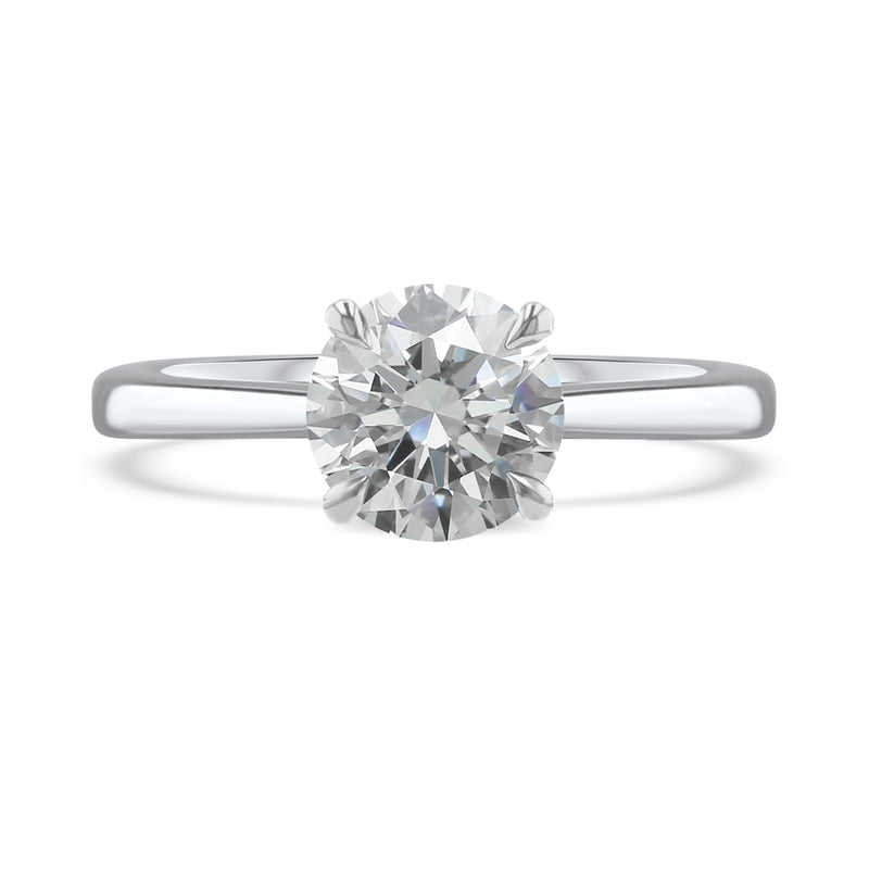 1.50ct Round Brilliant Cut Diamond Solitaire Platinum Engagement Ring