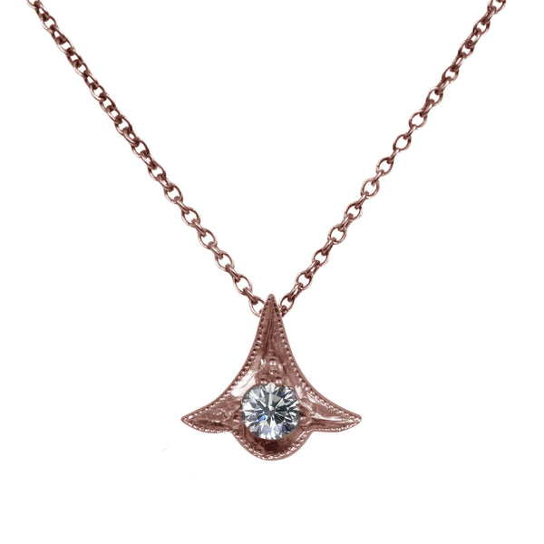 Amelia 18ct Rose Gold Diamond Pendant