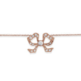 Florence 18ct Rose Gold Diamond Set Bow Bracelet