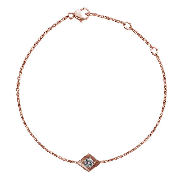 Lily 18ct Rose Gold Diamond Set Bracelet