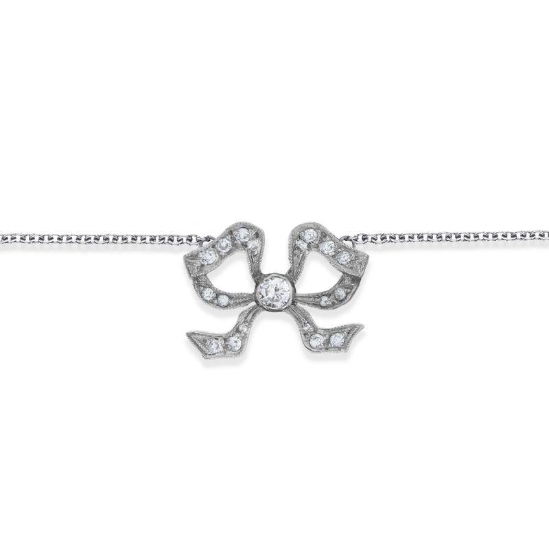 Florence 18ct White Gold Diamond Set Bow Bracelet