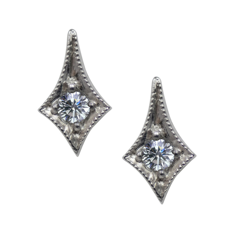 18ct White Gold Tabitha Diamond Set Stud Earrings