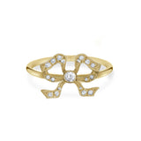 Florence 18ct Yellow Gold Diamond Set Bow Ring