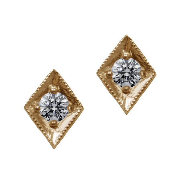 Lily 18ct Yellow Gold Diamond Set Stud Earrings
