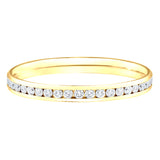 18ct Yellow Gold 2mm Channel Set Diamond Set Wedding Band