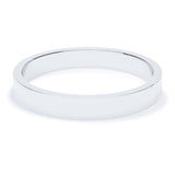 3mm Polished Flat Profile Wedding Band