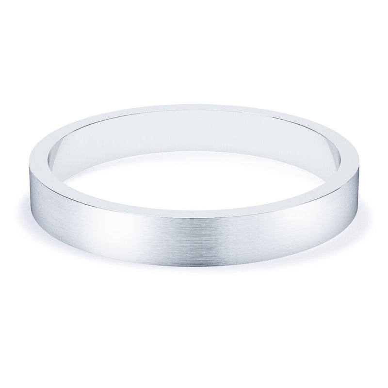 3mm Matt Finish Flat Profile Wedding Band