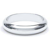 4mm Polished D Shape Profile Wedding Band