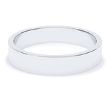 4mm Polished Flat Profile Wedding Band