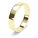 4mm Polished Flat Profile Wedding Band