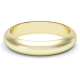 4mm Matt Finish D Shape Profile Wedding Band