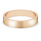 4mm Matt Finish Flat Profile Wedding Band