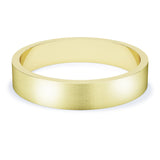 4mm Matt Finish Flat Profile Wedding Band