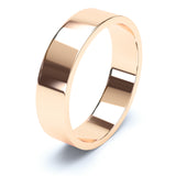 5mm Polished Flat Profile Wedding Band