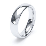 5mm Polished Court Profile Wedding Band