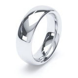 6mm Polished Court Profile Wedding Band