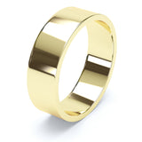 6mm Polished Flat Profile Wedding Band