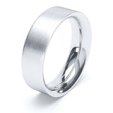 6mm Matt Finish Flat Court Profile Wedding Band