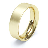 6mm Matt Finish Flat Court Profile Wedding Band