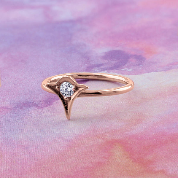 Amelia Rose Gold Diamond Stacking Ring