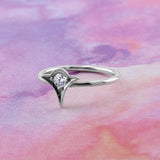 Amelia Platinum Diamond Stacking Ring