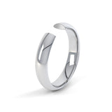 2.5mm Polished D Shape Profile Wedding Band