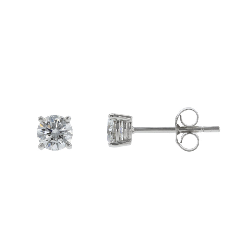 1.00ct 18ct White Gold Diamond Stud Earrings