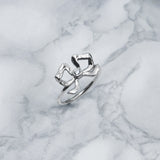 Florence Silver Diamond Bow Ring