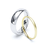 2mm Polished Court Shape Wedding Band