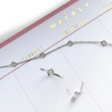 Lily Platinum Diamond Set Stud Earrings