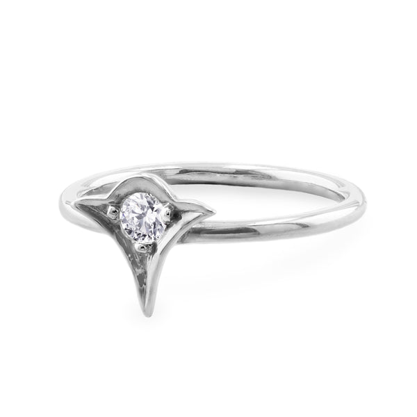 Amelia Platinum Diamond Stacking Ring