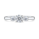 0.80ct Trilogy Diamond Three Stone Platinum Engagement Ring