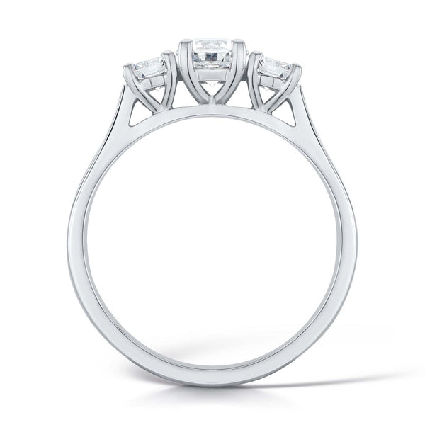 1.50ct Trilogy Diamond Three Stone Platinum Engagement Ring