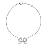 Florence Platinum Diamond Set Bow Bracelet