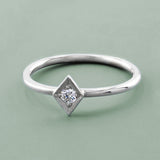 Lily Platinum Diamond Stacking Ring
