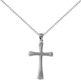 Solid Platinum Cross Pendant