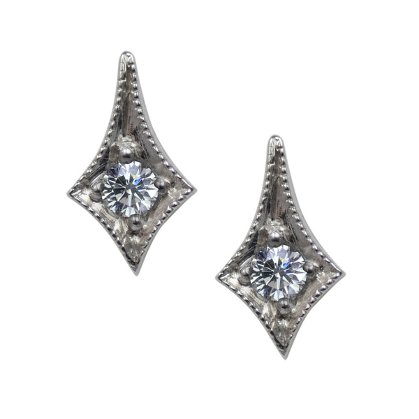 Platinum Tabitha Diamond Set Stud Earrings