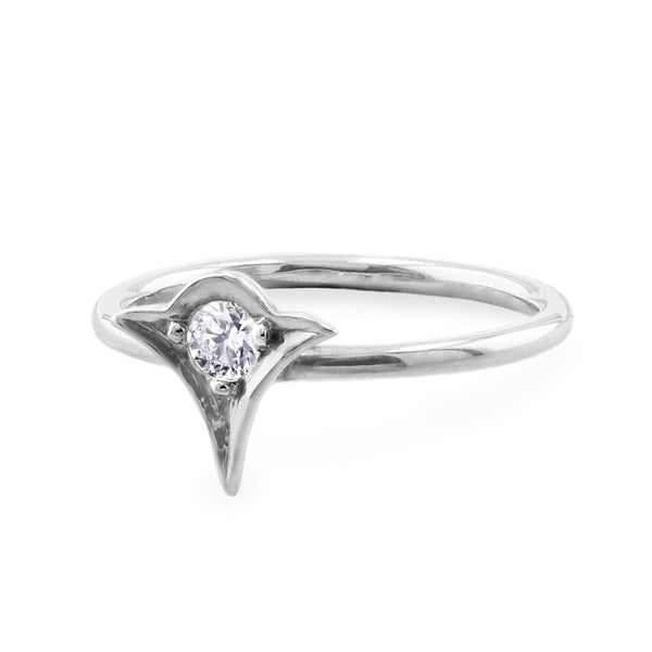 Amelia Sterling Silver Diamond Stacking Ring