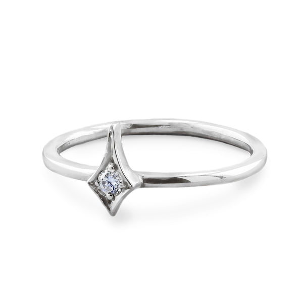 Tabitha Sterling Silver Diamond Ring