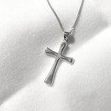 Diamond Set Vintage 18ct White Gold Cross Pendant