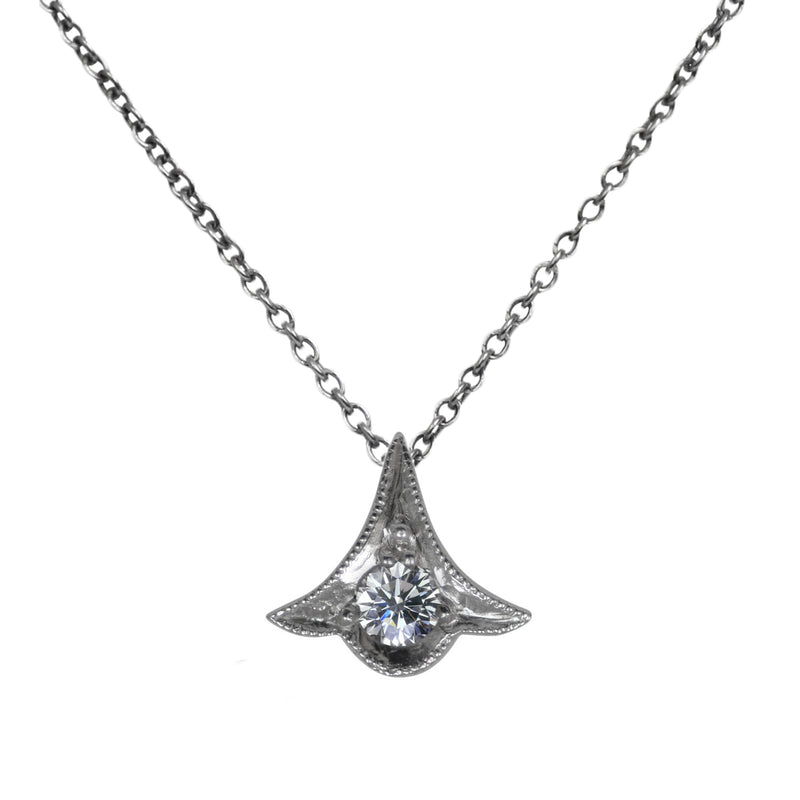Amelia Sterling Silver Diamond Pendant
