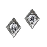 Lily Sterling Silver Diamond Set Stud Earrings