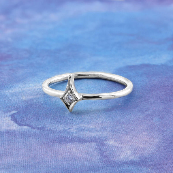 Tabitha Sterling Silver Diamond Ring