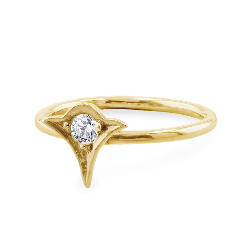Amelia Yellow Gold Diamond Stacking Ring