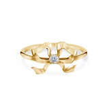 Florence 18ct Yellow Gold Diamond Bow Ring